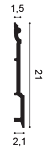 Высокий напольный плинтус SX191 HIGH RISE