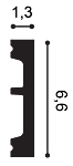 Гибкий молдинг SX157F SQUARE