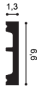 Гибкий молдинг SX157F SQUARE