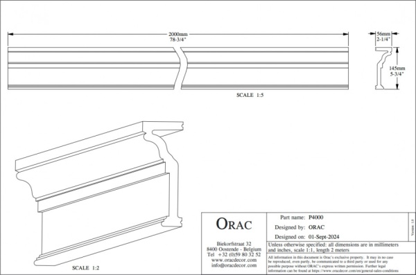 Orac Luxxus P4000 молдинг